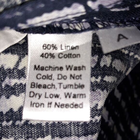 Ann Taylor Loft Linen Mini A-line Skirt Vertical Striped Ribbon Waist Blk Sz 8 - Picture 11 of 12